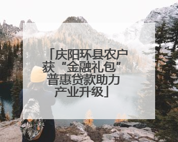 庆阳环县农户获“金融礼包” 普惠贷款助力产业升级