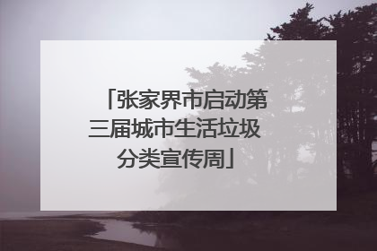 张家界市启动第三届城市生活垃圾分类宣传周
