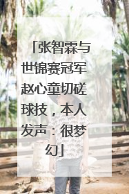 张智霖与世锦赛冠军赵心童切磋球技，本人发声：很梦幻