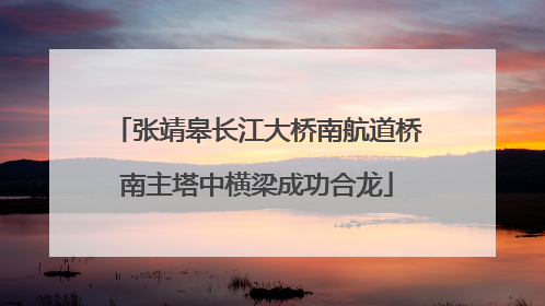 张靖皋长江大桥南航道桥南主塔中横梁成功合龙