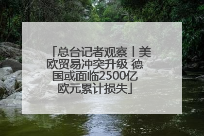 总台记者观察丨美欧贸易冲突升级 德国或面临2500亿欧元累计损失