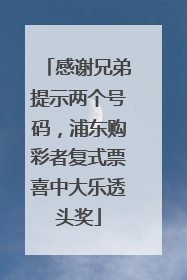 感谢兄弟提示两个号码，浦东购彩者复式票喜中大乐透头奖