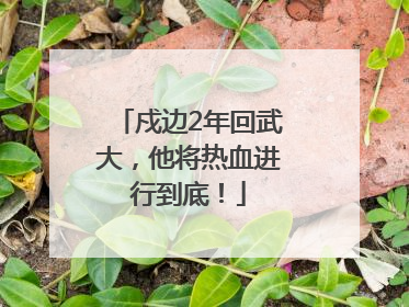 戍边2年回武大，他将热血进行到底！