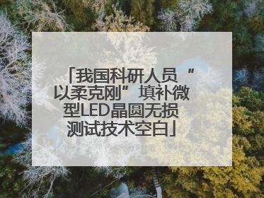 我国科研人员“以柔克刚”填补微型LED晶圆无损测试技术空白