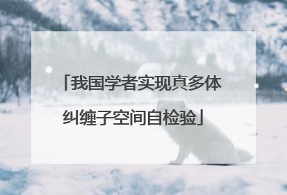 我国学者实现真多体纠缠子空间自检验
