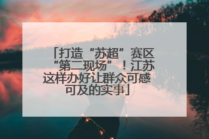 打造“苏超”赛区“第二现场”！江苏这样办好让群众可感可及的实事