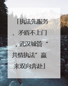 执法先服务、矛盾不上门，武汉城管“共情执法”赢来双向奔赴