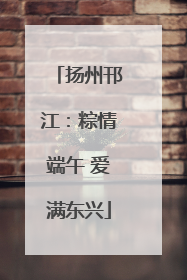 扬州邗江：粽情端午 爱满东兴