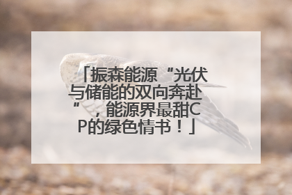 振森能源“光伏与储能的双向奔赴”，能源界最甜CP的绿色情书！