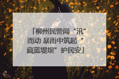 柳州民警闻“汛”而动 暴雨中筑起“藏蓝堤坝”护民安