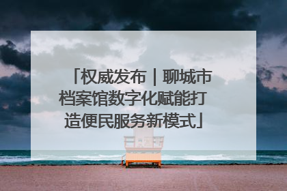 权威发布｜聊城市档案馆数字化赋能打造便民服务新模式