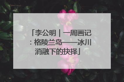 李公明|一周画记:格陵兰岛——冰川消融下的抉择