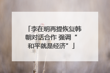 李在明再提恢复韩朝对话合作 强调“和平就是经济”