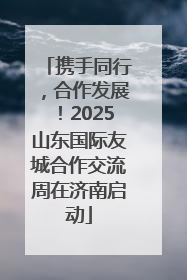 携手同行，合作发展！2025山东国际友城合作交流周在济南启动