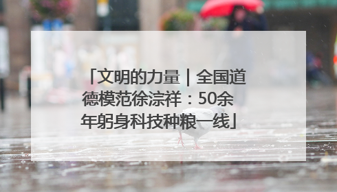 文明的力量｜全国道德模范徐淙祥：50余年躬身科技种粮一线
