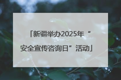 新疆举办2025年“安全宣传咨询日”活动