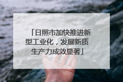 日照市加快推进新型工业化，发展新质生产力成效显著