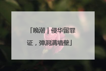 晚潮｜侵华留罪证，弹洞满墙壁