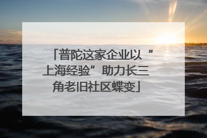普陀这家企业以“上海经验”助力长三角老旧社区蝶变