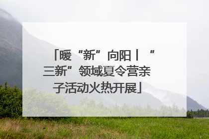 暖“新”向阳丨“三新”领域夏令营亲子活动火热开展