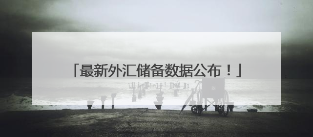 最新外汇储备数据公布！