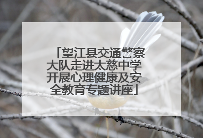 望江县交通警察大队走进太慈中学开展心理健康及安全教育专题讲座