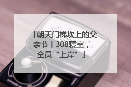朝天门梯坎上的父亲节丨308寝室，全员“上岸”