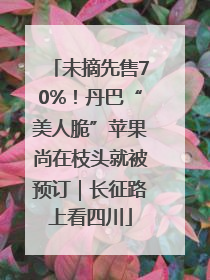 未摘先售70%！丹巴“美人脆”苹果尚在枝头就被预订｜长征路上看四川