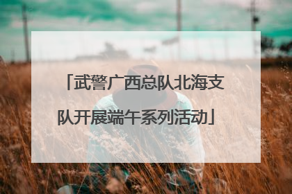 武警广西总队北海支队开展端午系列活动