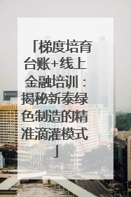 梯度培育台账+线上金融培训：揭秘新泰绿色制造的精准滴灌模式