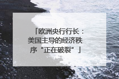 欧洲央行行长：美国主导的经济秩序“正在破裂”