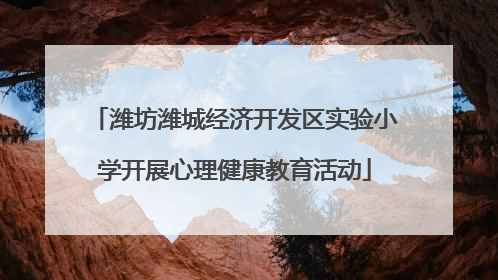 潍坊潍城经济开发区实验小学开展心理健康教育活动