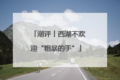 潮评丨西湖不欢迎“粗暴的手”