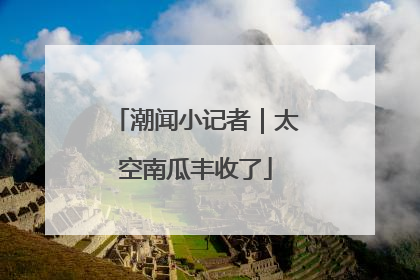 潮闻小记者｜太空南瓜丰收了