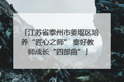 江苏省泰州市姜堰区培养“匠心之师” 奏好教师成长“四部曲”