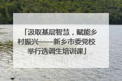 汲取基层智慧，赋能乡村振兴——新乡市委党校举行选调生培训课
