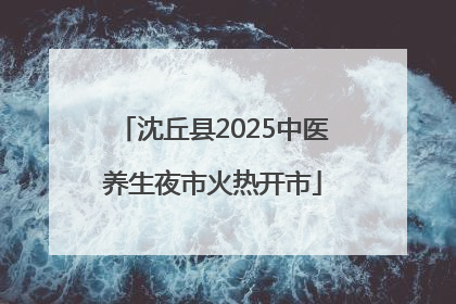 沈丘县2025中医养生夜市火热开市