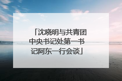 沈晓明与共青团中央书记处第一书记阿东一行会谈