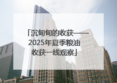 沉甸甸的收获——2025年夏季粮油收获一线观察