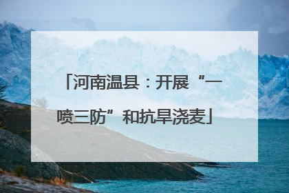 河南温县：开展“一喷三防”和抗旱浇麦