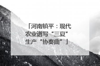 河南镇平：现代农业谱写“三夏”生产“协奏曲”