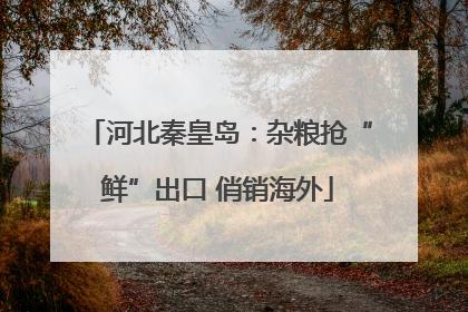 河北秦皇岛：杂粮抢“鲜”出口 俏销海外