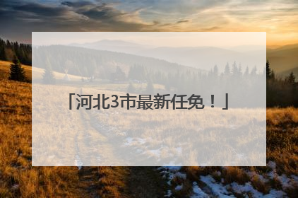 河北3市最新任免！