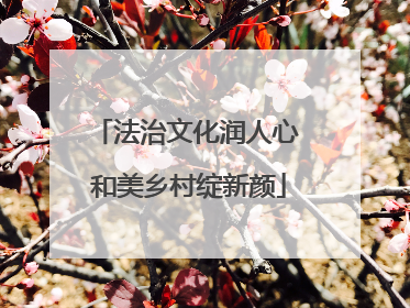 法治文化润人心 和美乡村绽新颜
