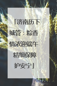 济南历下城管：粽香情浓迎端午 精细保障护安宁