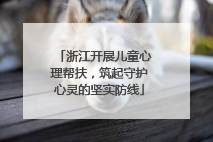浙江开展儿童心理帮扶，筑起守护心灵的坚实防线