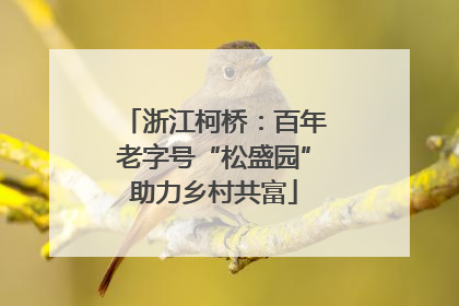 浙江柯桥：百年老字号“松盛园”助力乡村共富