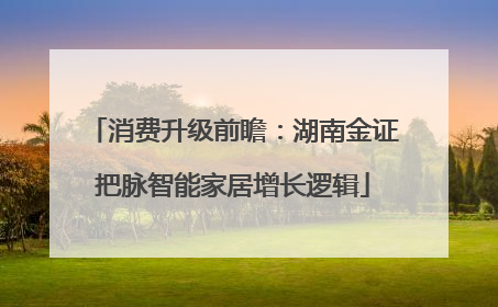 消费升级前瞻：湖南金证把脉智能家居增长逻辑