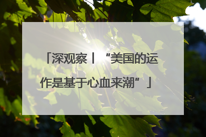 深观察丨“美国的运作是基于心血来潮”