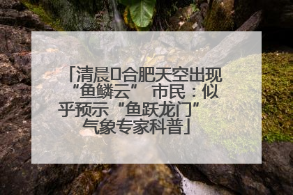 清晨﻿合肥天空出现“鱼鳞云” 市民：似乎预示“鱼跃龙门” 气象专家科普
